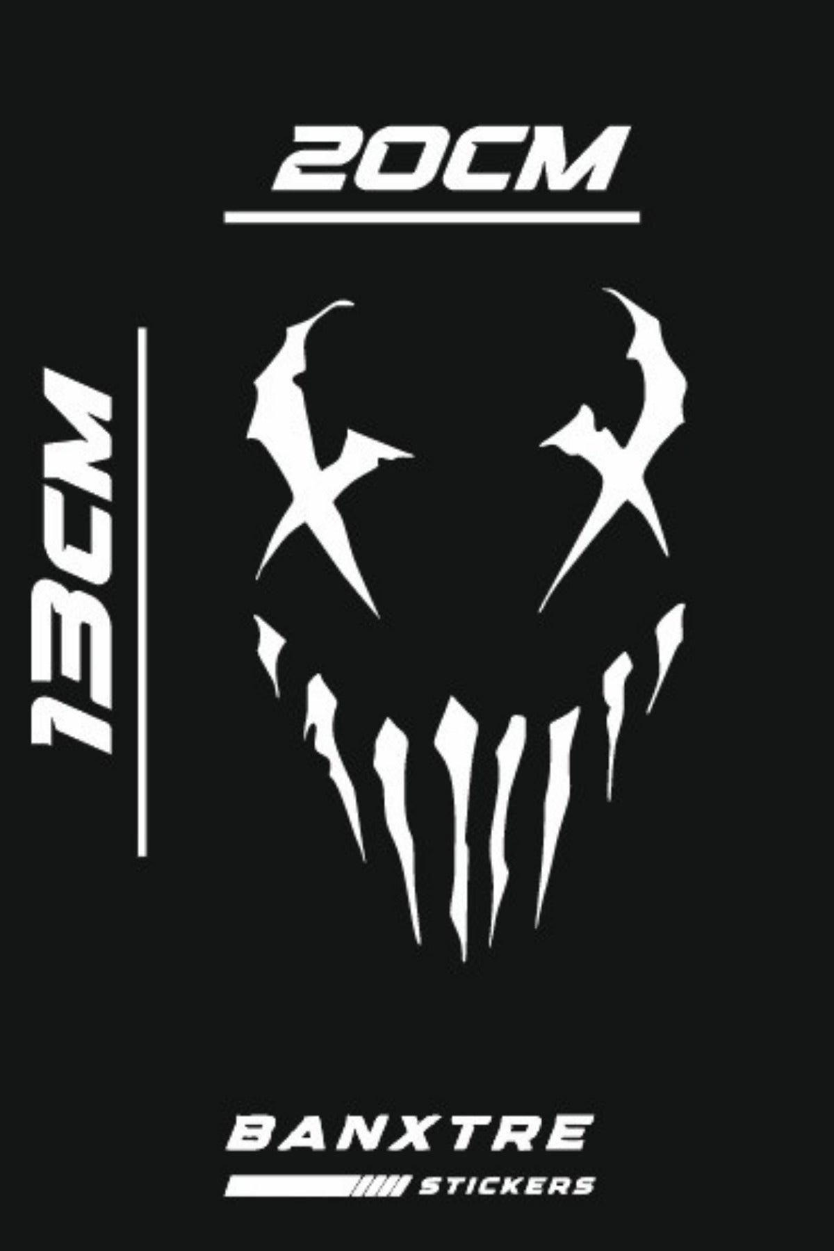 Motor-Araba-Kask için Venom Sticker Parçalı Versiyon (13CMx20CM)(1 Adet)