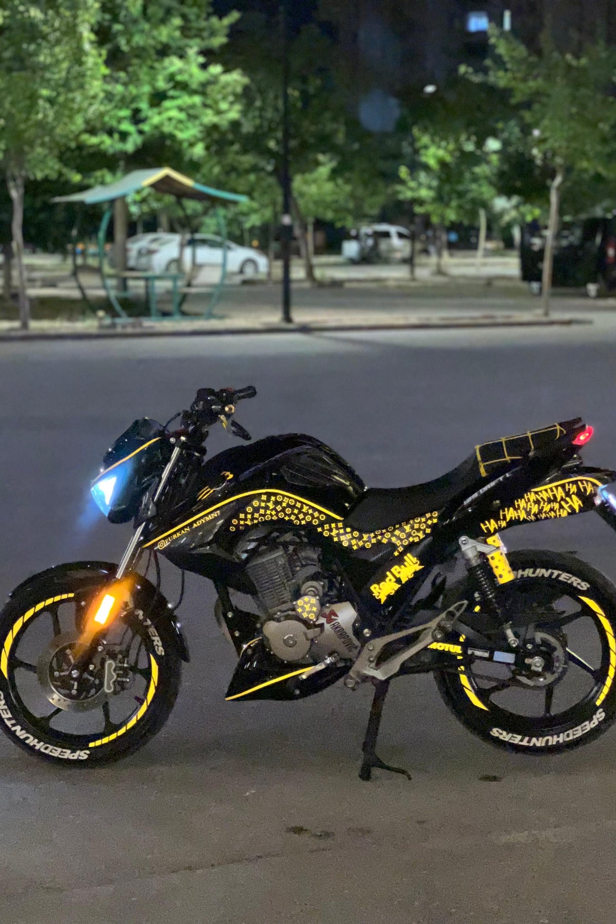 Reflektif Gece Parlayan Jant Şeridi Motor için Reflektif Parlayan Jant Şeridi 8 Parça