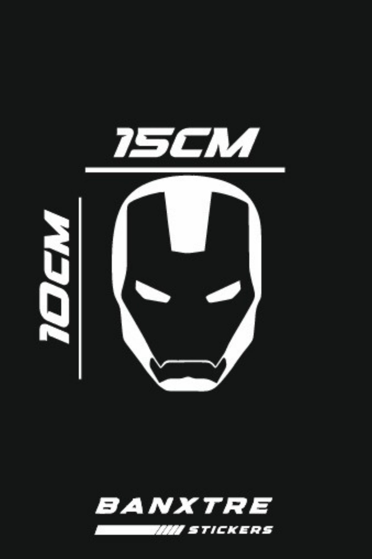 Motor-Araba-Kask için İronman Sticker Etiket (15CMx10CM)(1 Adet)