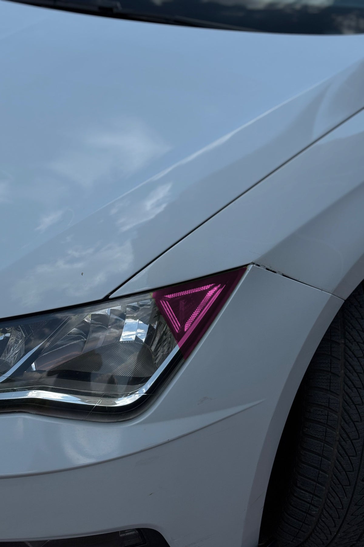 Seat Leon için Üçgensel Gündüz Ledi Sticker Far Filmi
