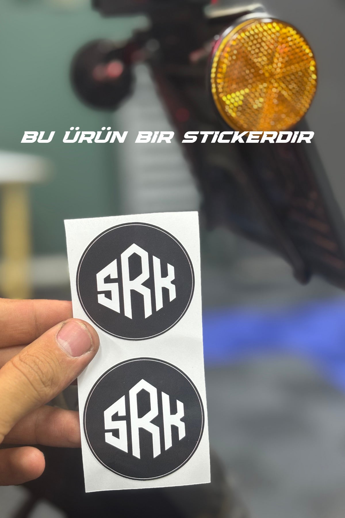 RKS SRK125 için Arka Kedigözü Reflektörü için 5CMx5CM Yuvarlak Sticker Etiket