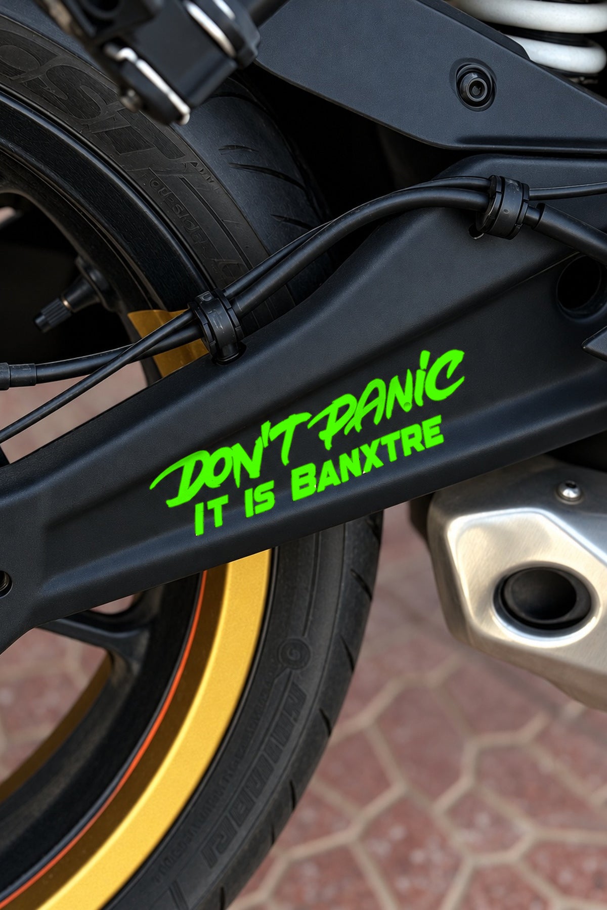 Motosiklet ve Kask için Dont Panic İt İs Sticker Etiket