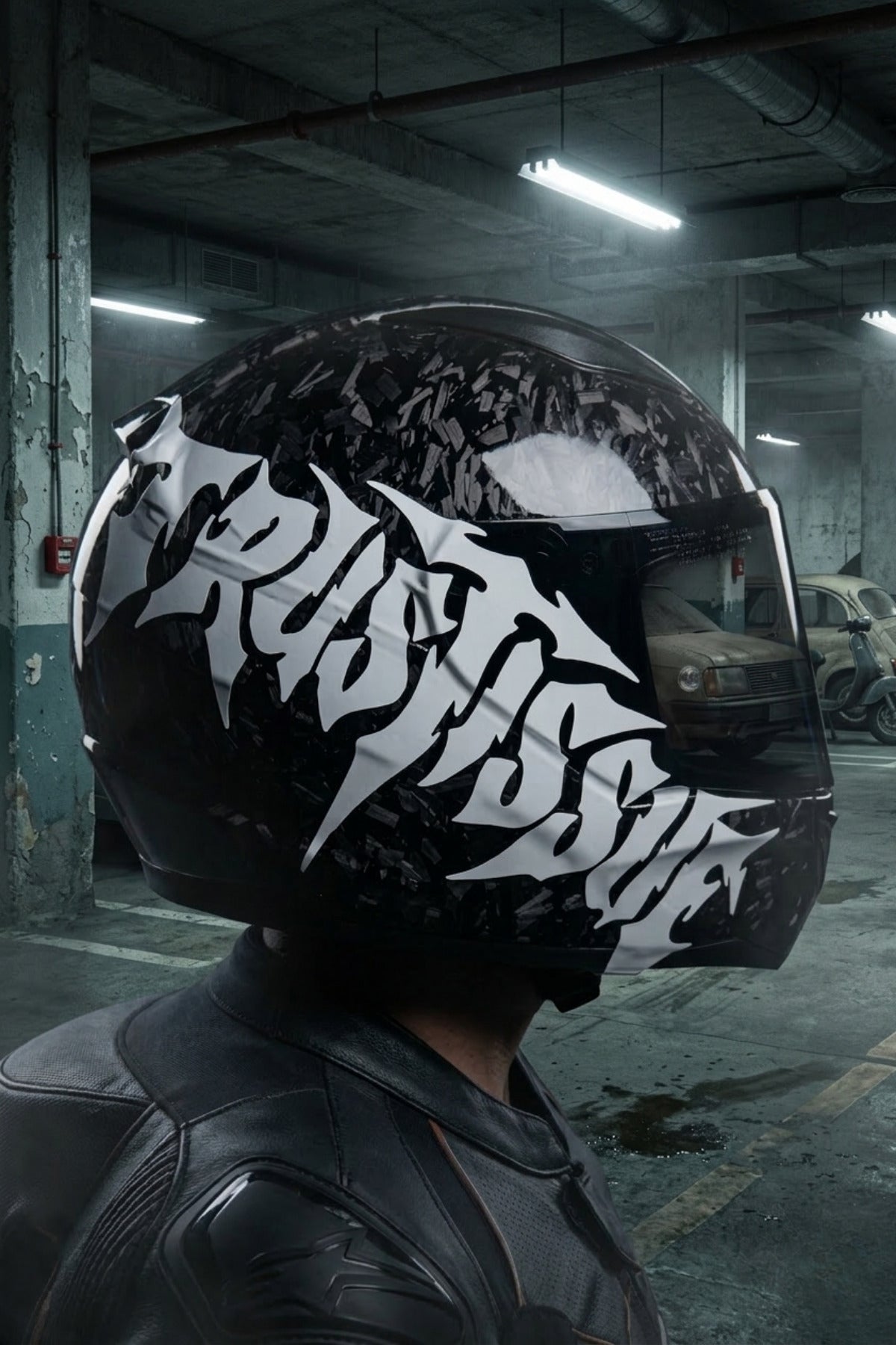 Motosiklet ve Kask için Gotik Yazı Tipiyle Trust İssue Sticker Etiket (1 Adet)