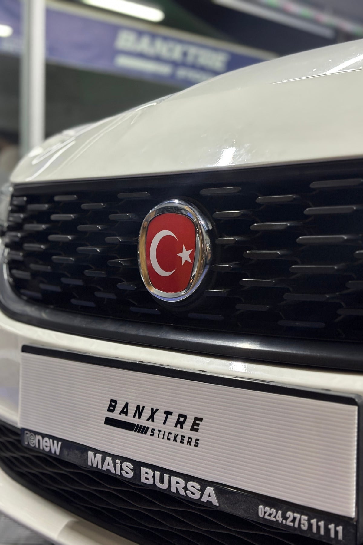 Fiat Egea için Uyumlu Logo için Tam Uyumlu Ön-Arka Sticker Seti