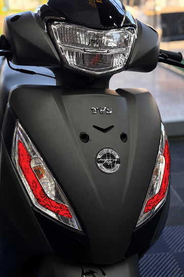 TVS Jupiter 125 için Sarmaşık Desenli Far Filmi Far Tasarım Filmi