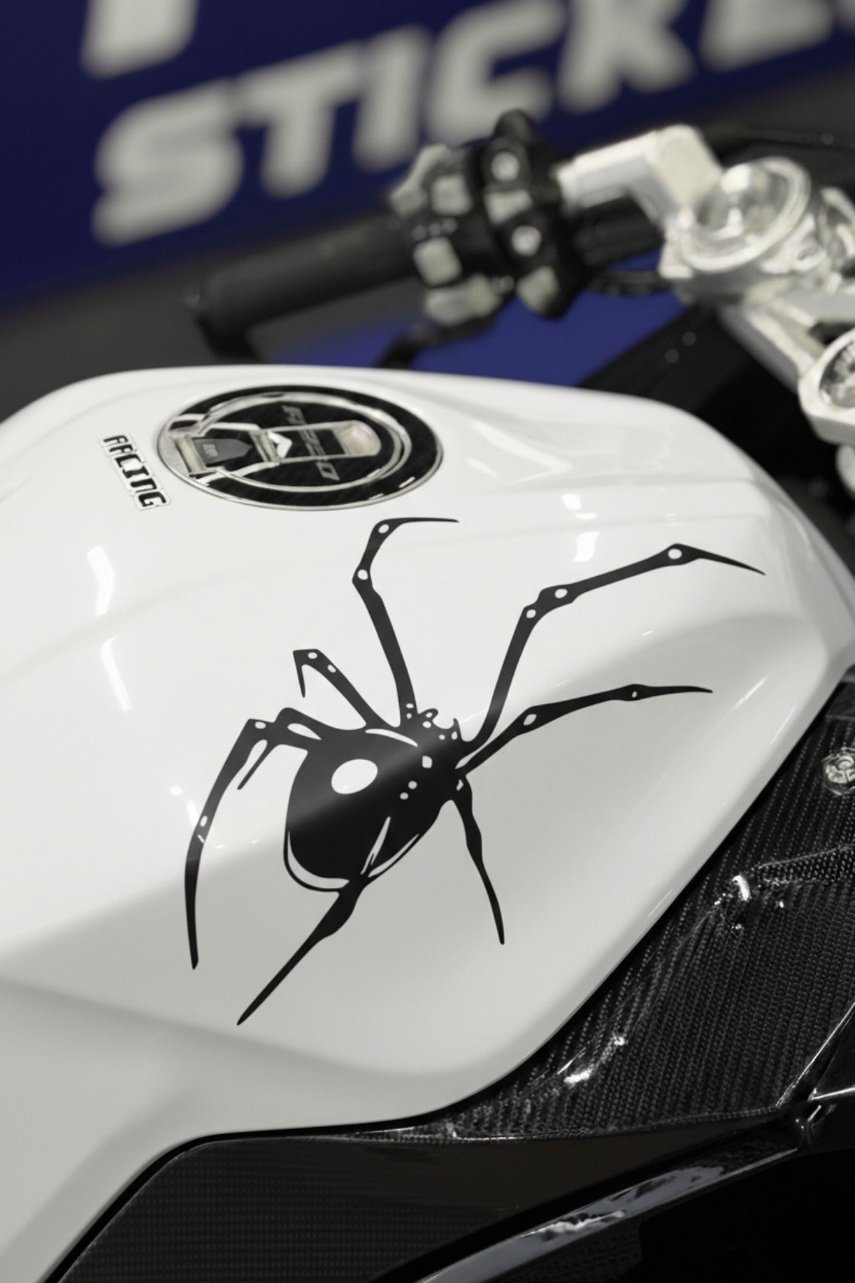 Motosiklet-Araba ve Kask için Tarantula Örümcek Sticker Etiket (25CM)