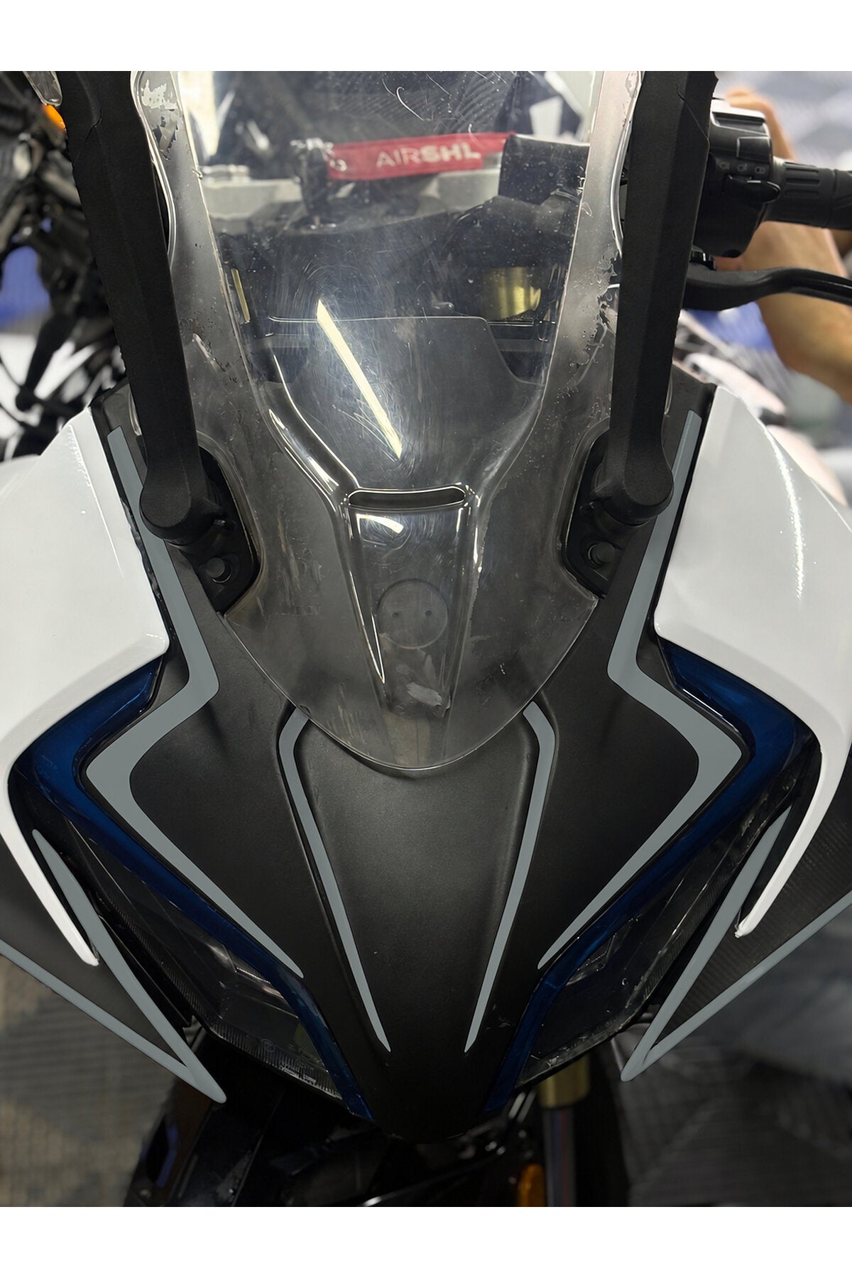CFMOTO 450SR için 8 Parça Far Kaşı ve Kanat Sticker Seti
