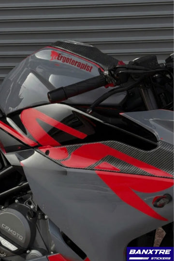 CFMOTO 250SR için Kırmızı Renk Orijinal Sticker (SR Yazıları Sağ ve Sol )