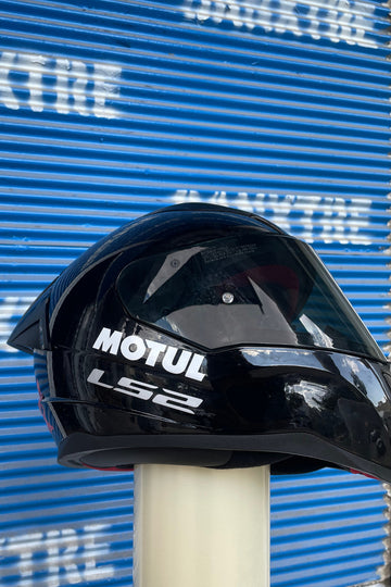 Motor-Araba-Kask için Dekoratif Parlak Beyaz Motul Sticker Etiket 12CMx3CM (1 Adet)