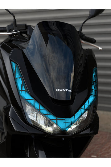 Honda PCX Deluxe için Çizgisel Tasarımlı Far Tasarım Far Renklendirme Sticker (2025-2026)