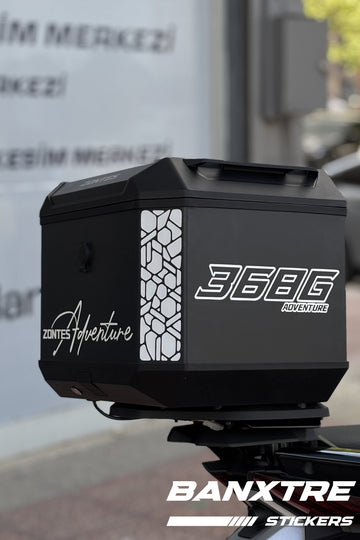 Zontes Scooter Grubu için Komple Reflektörlü Çanta Sticker Seti (Ultra Reflektif 7 Parçadan Oluşur)