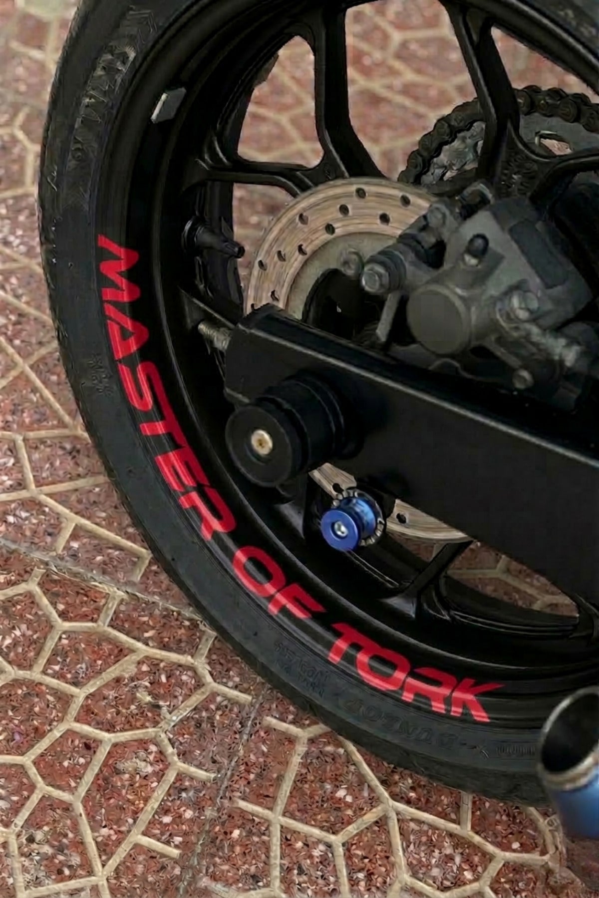 Yamaha Motor Grubu için Jant içi Master Of Tork Yazı Sticker (1 Adet)