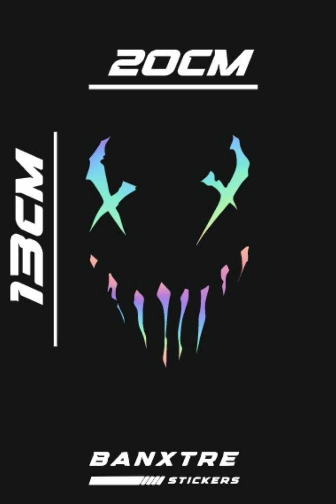 Motor-Araba-Kask için Venom Sticker Parçalı Versiyon (13CMx20CM)(1 Adet)