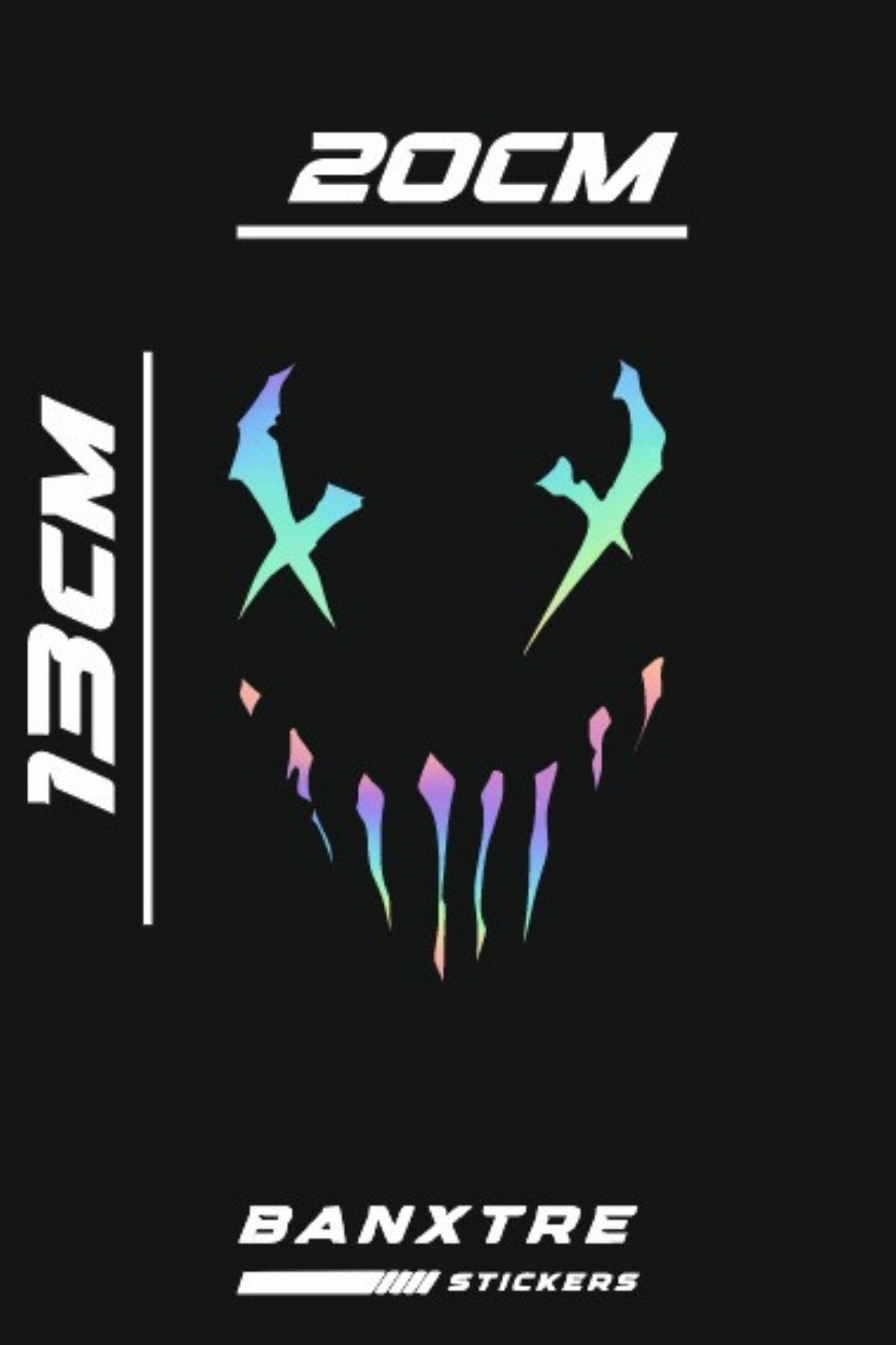 Motor-Araba-Kask için Venom Sticker Parçalı Versiyon (13CMx20CM)(1 Adet)