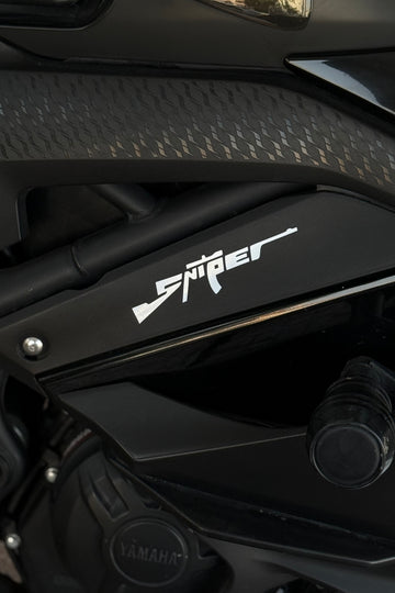 Motor-Araba-Laptop için Beyaz Sniper Sticker (13CMX4,5CM)