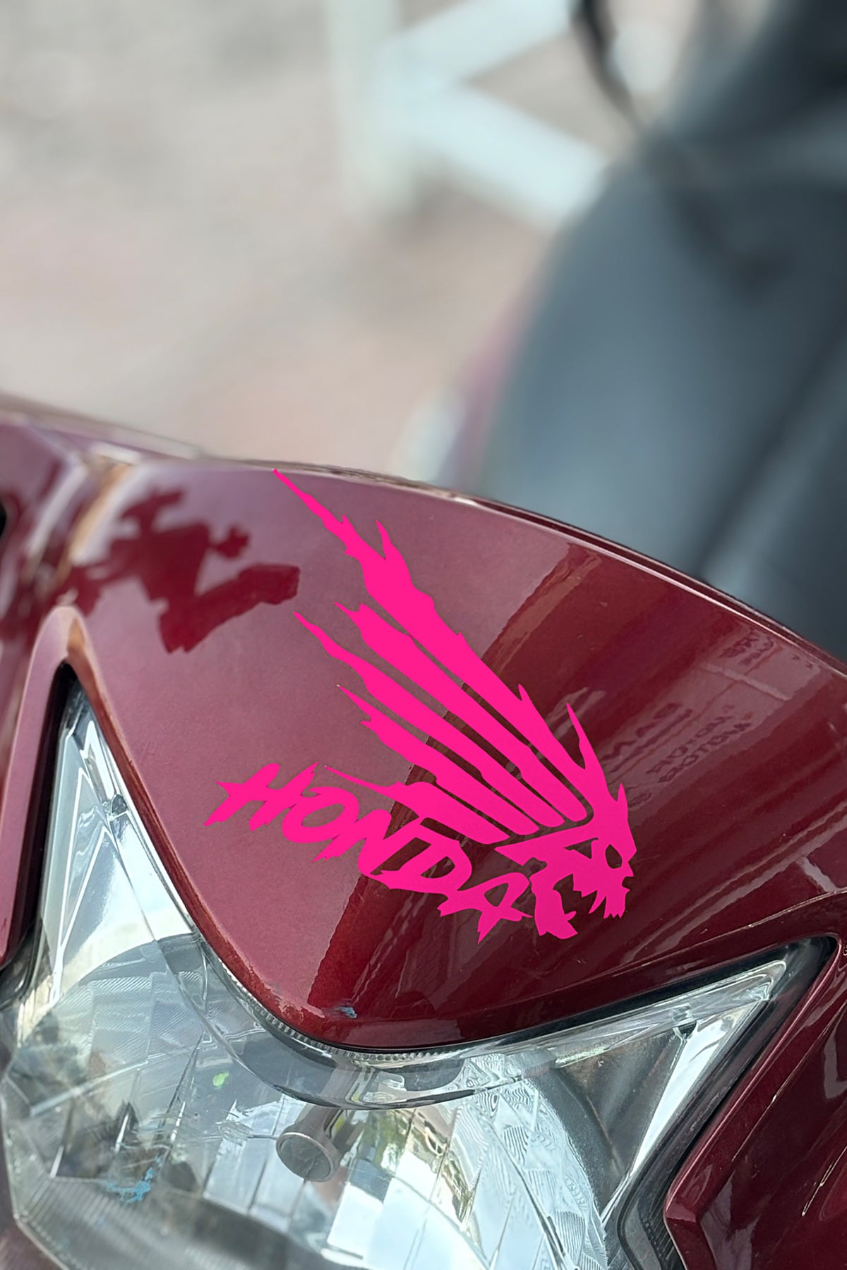 Honda Motosiklet Grubu için Canavarlı Logo Sticker Etiket (12CM) (1 Adet)
