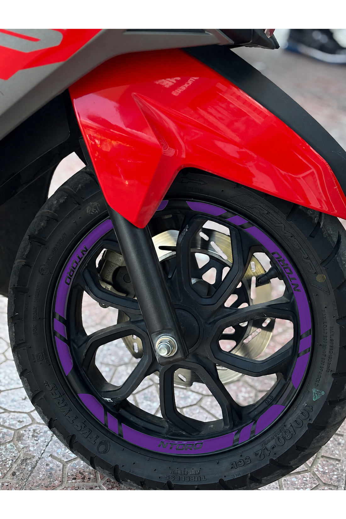 TVS Ntorq 125 için 12 Parça Jant Şeridi Sticker Seti (Ön Arka Sağ Sol Yeterli)