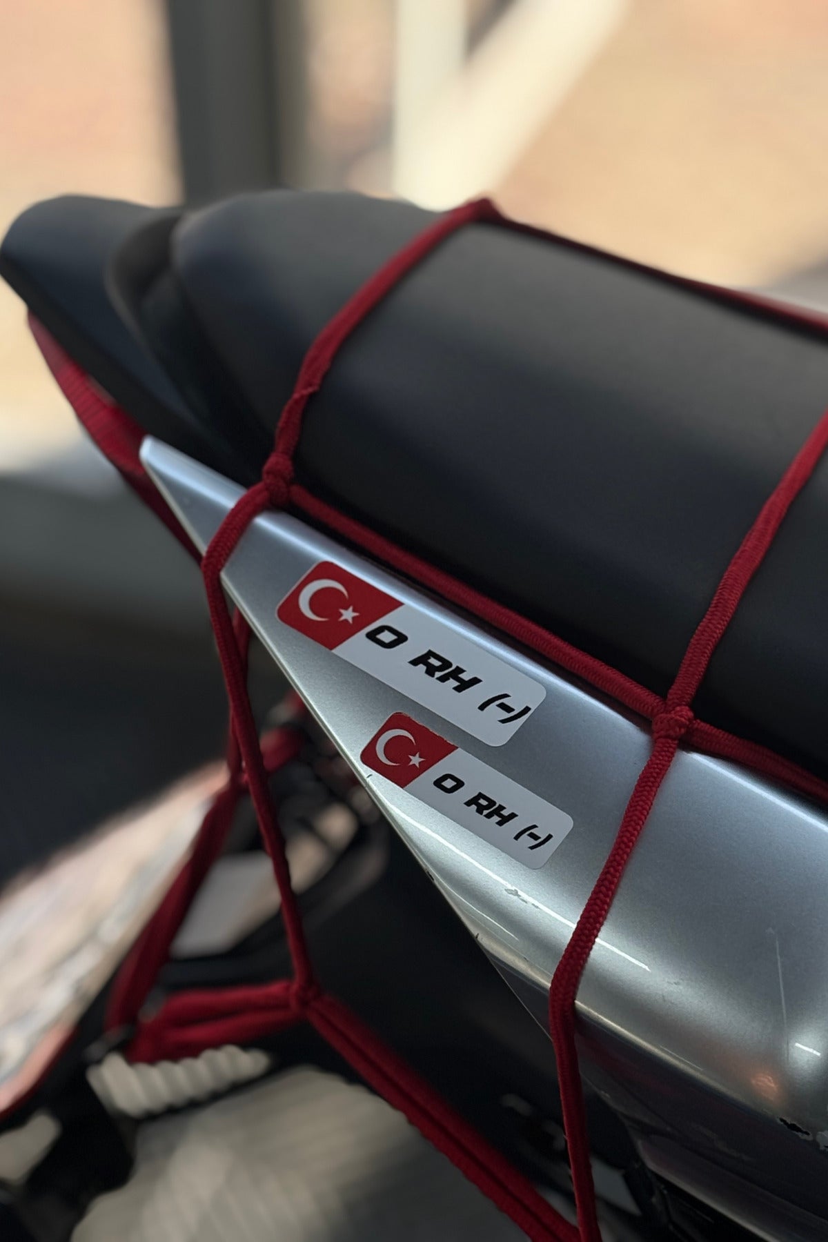 Motosiklet ve Kask için Kan Grubu Sticker Seti (2'li) (STİCKERDIR)