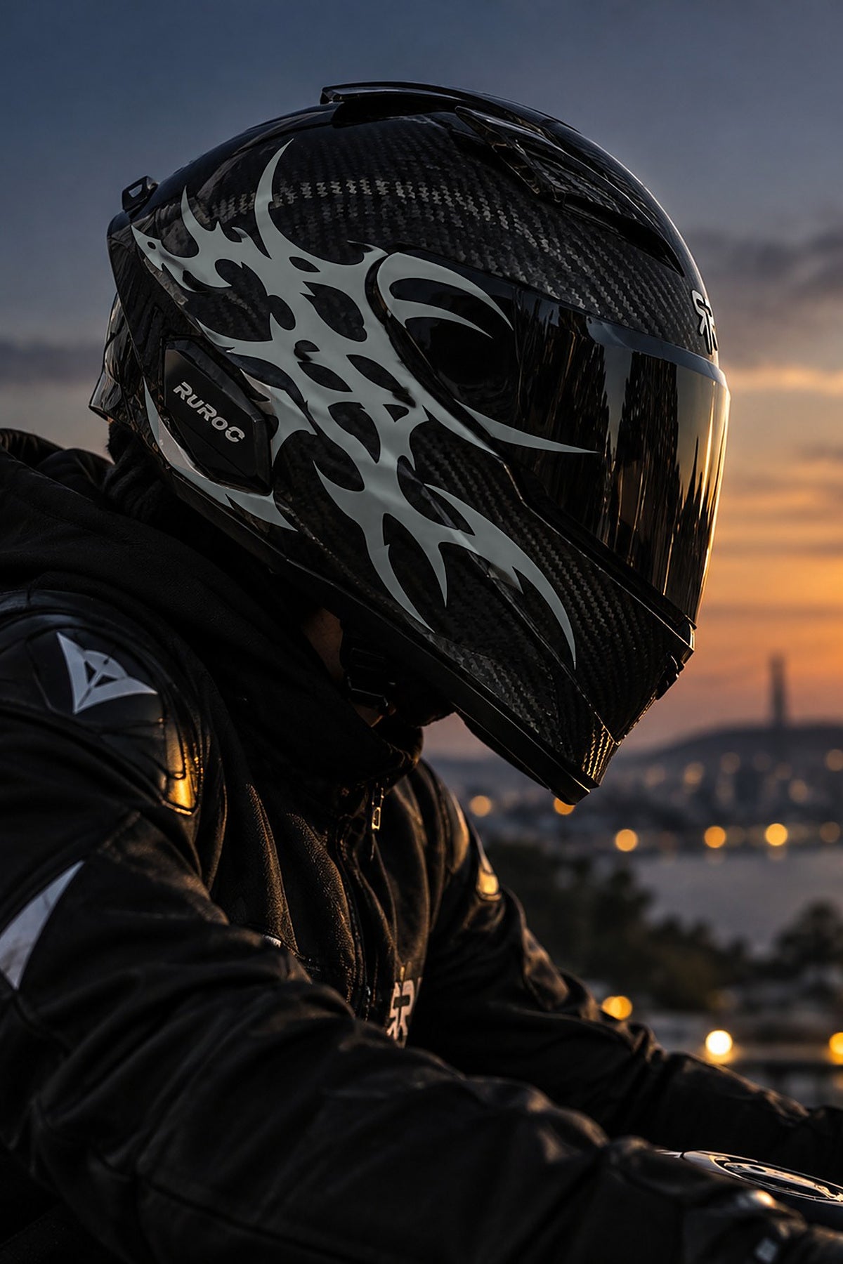 Kask ve Motosiklet için Ultra Tribal V2 Gotik Sticker (1 Adet)