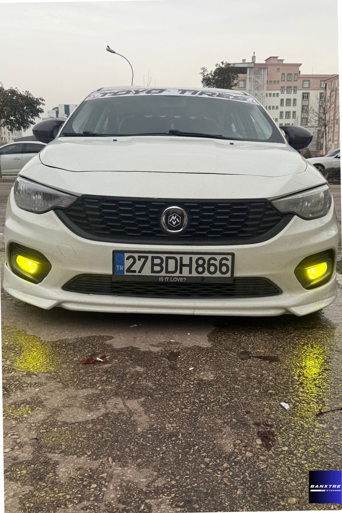 Fiat Egea için Sağ ve Sol Far Sticker Seti