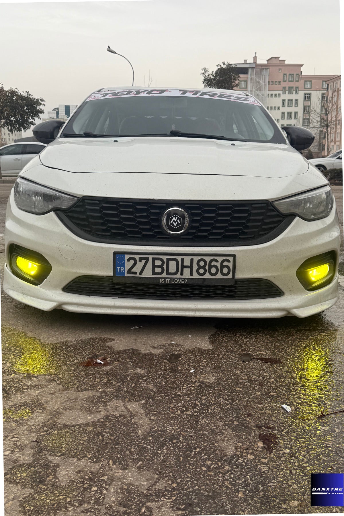 Fiat Egea için Sağ ve Sol Far Sticker Seti