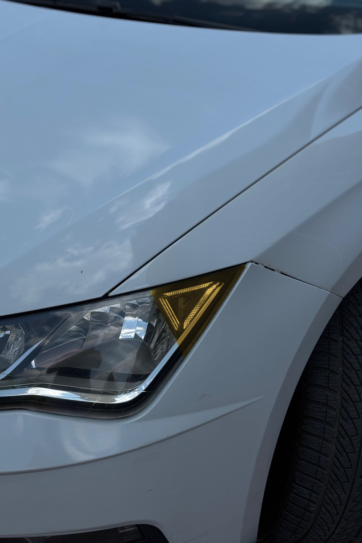 Seat Leon için Üçgensel Gündüz Ledi Sticker Far Filmi