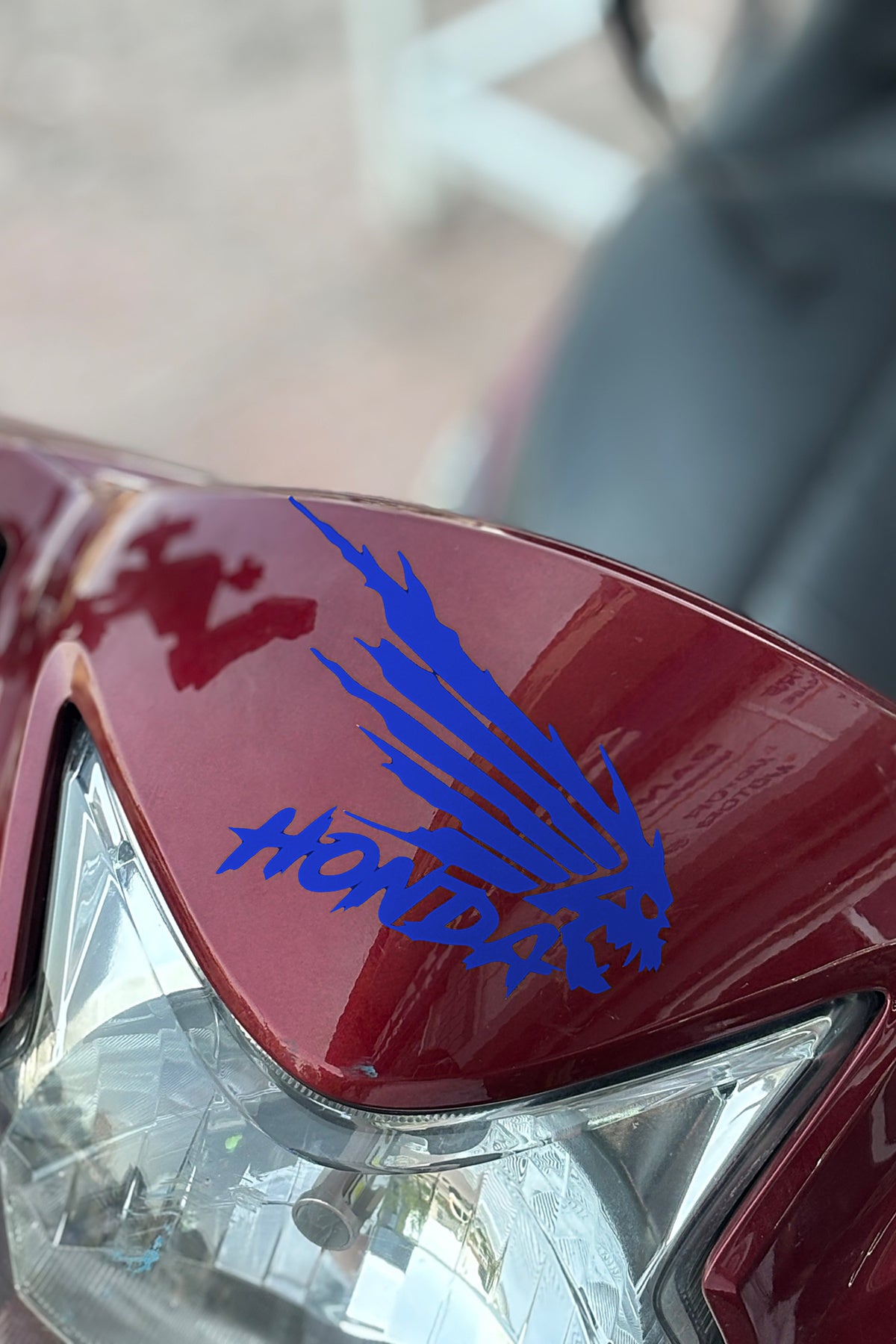 Honda Motosiklet Grubu için Canavarlı Logo Sticker Etiket (12CM) (1 Adet)