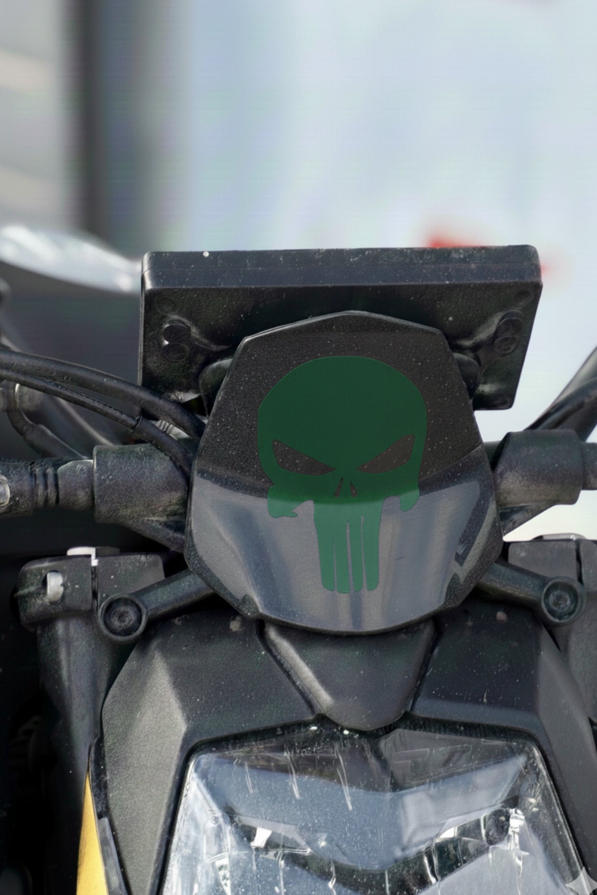 Motosiklet ve Kask için Kurukafa Sticker Etiket (12CMx8cM)