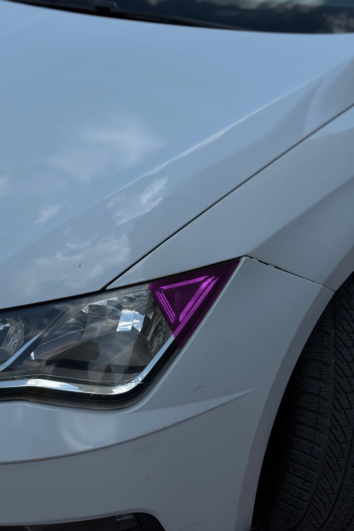 Seat Leon için Üçgensel Gündüz Ledi Sticker Far Filmi
