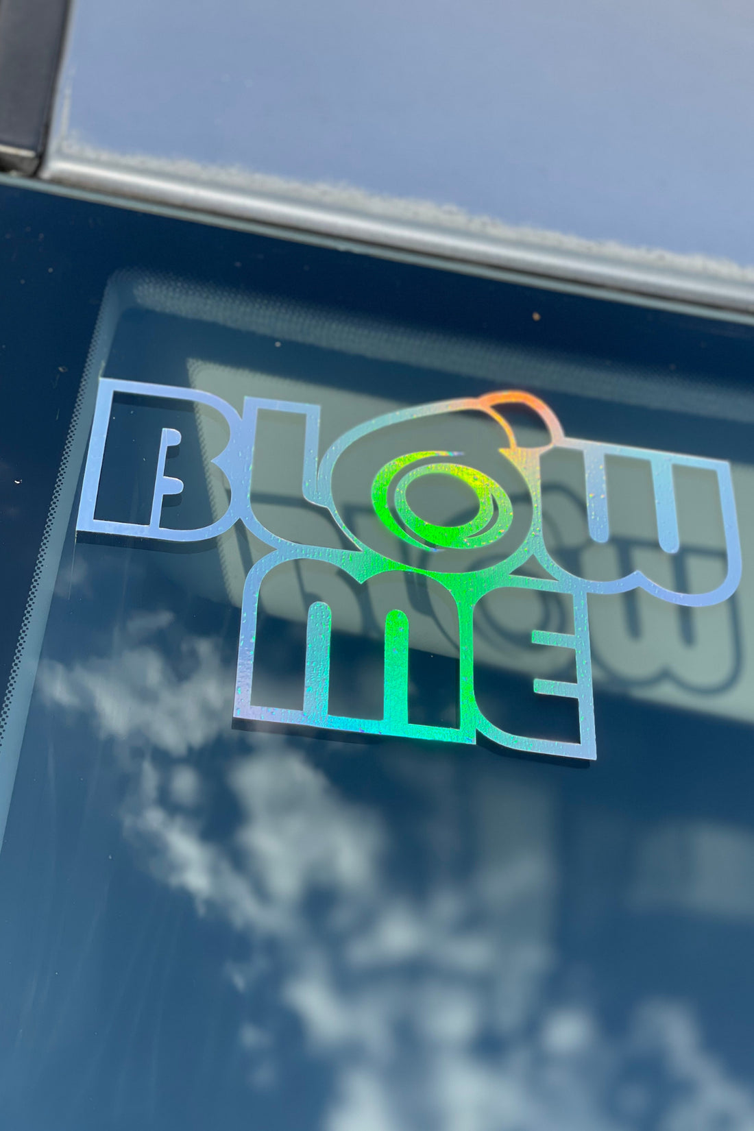 Araba Camı için Blow Me  Hologramlı Parlayan Sticker 17CMx10CM (1 Adet)