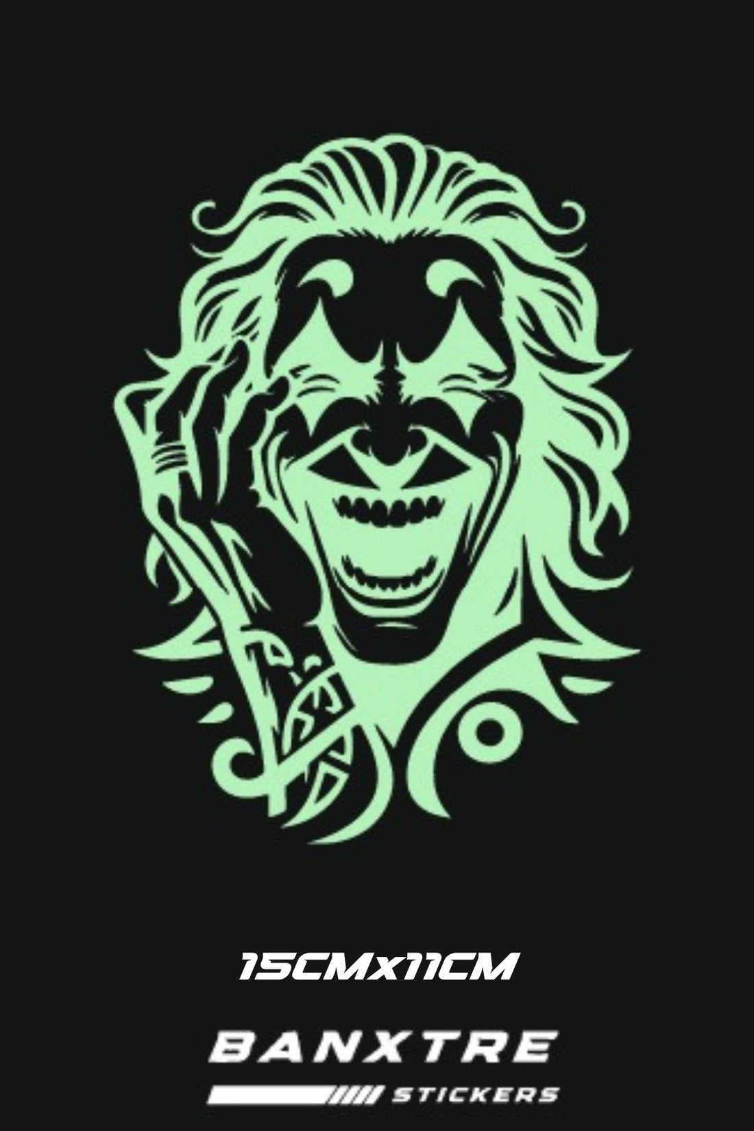 Motor-Araba ve Kask için Dekoratif Joker Sticker Etiket (15CMx11CM)(1 Adet)