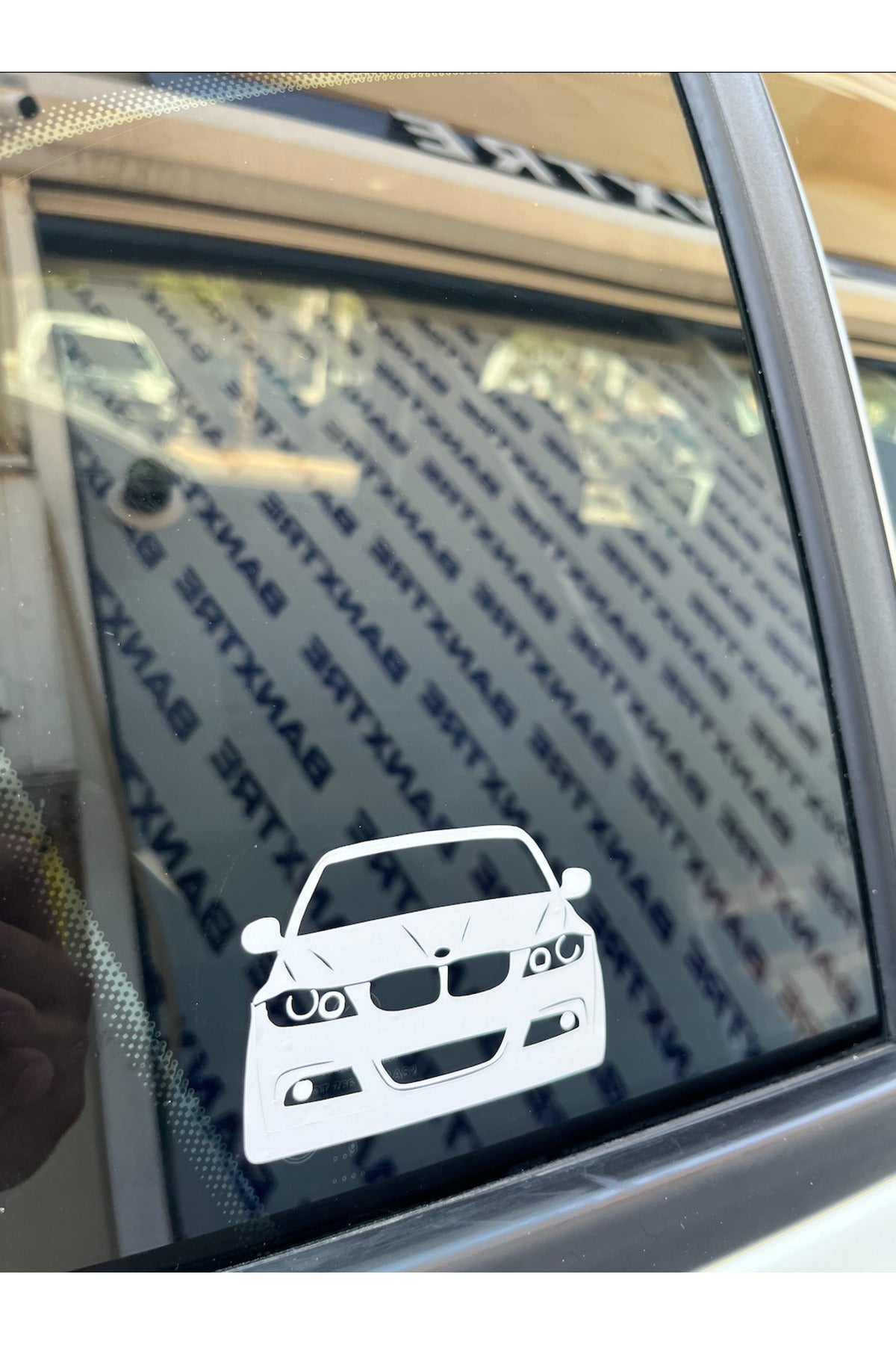 Motor-Araba-Kask için Beyaz Renk BMW E90 Sticker (1 Adet)