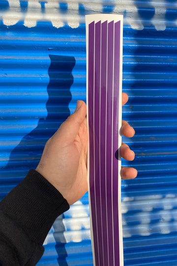 Motor ve Kask için Parlak Mor İnce Detay Şerit Sticker Etiket (5 Metre)