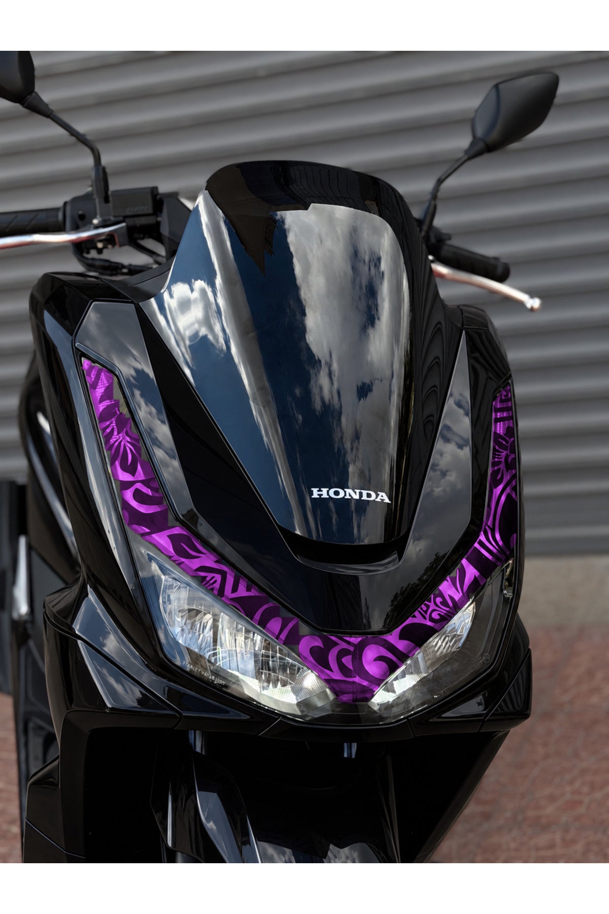 Honda PCX Deluxe için Yaprak Desenli Dövme Far Filmi Far Tasarım Sticker (2025-2026 Uyumlu)