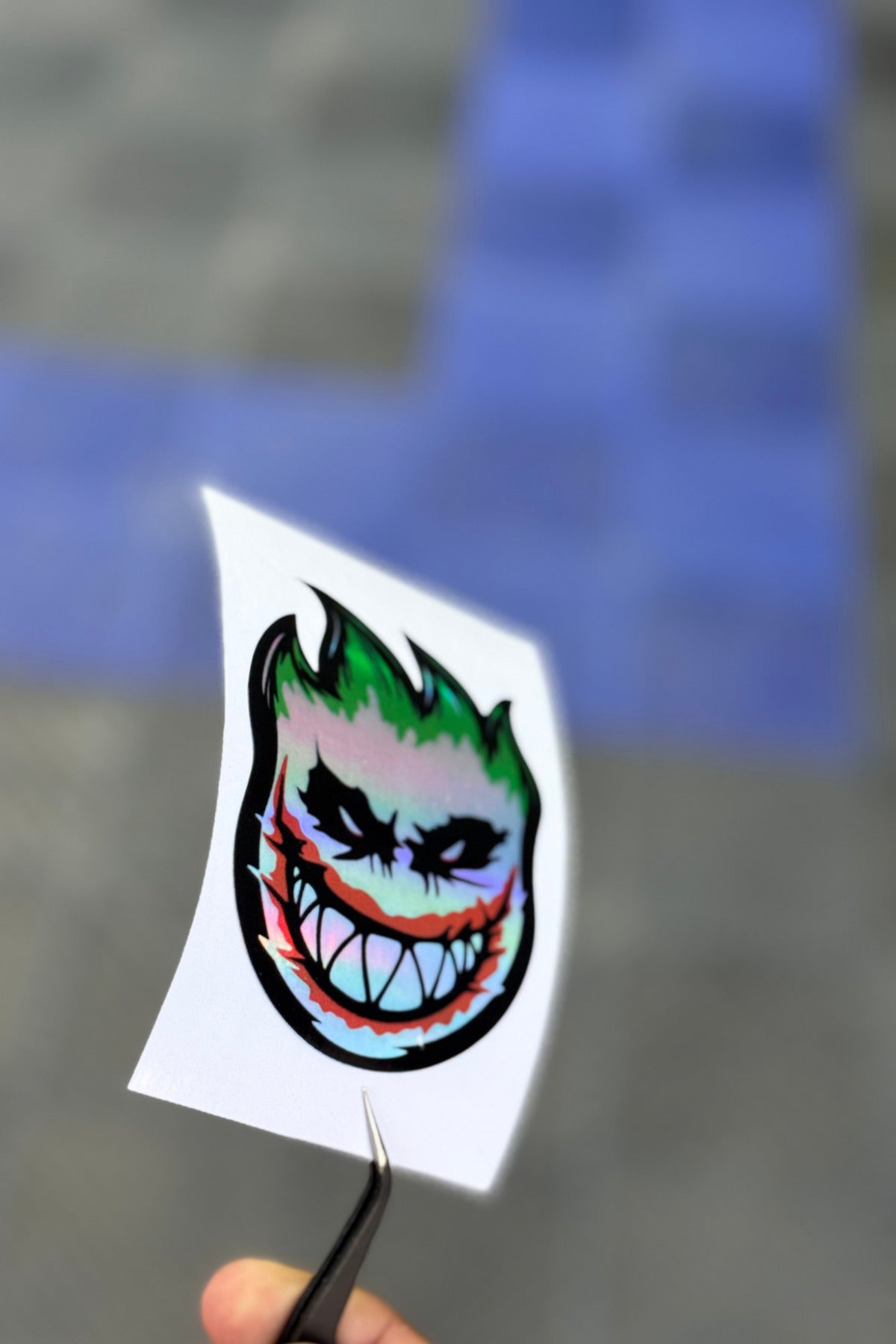 Motor-Araba-Laptop için Hologramlı joker sticker1 (7,5CMX5,5CM) 1 Adet