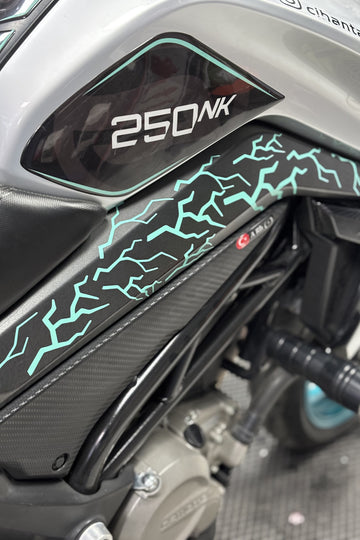 Motor-Araba-Kask için Nane Yeşil Yıldırım Şimşek Sticker Etiket (16'lı)