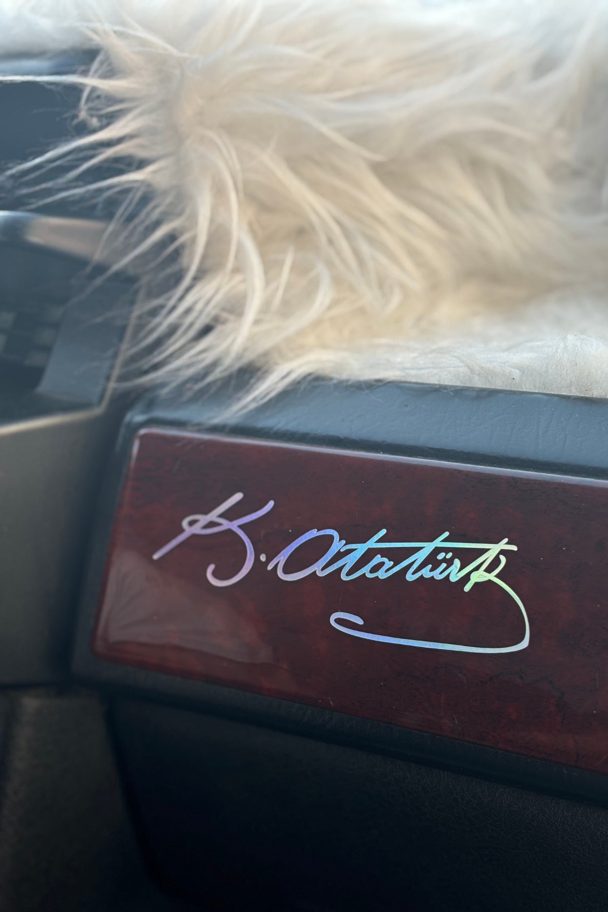 Araba-Motor ve Kask için Hologramlı Kemal Atatürk İmza Sticker Etiket (15CM)