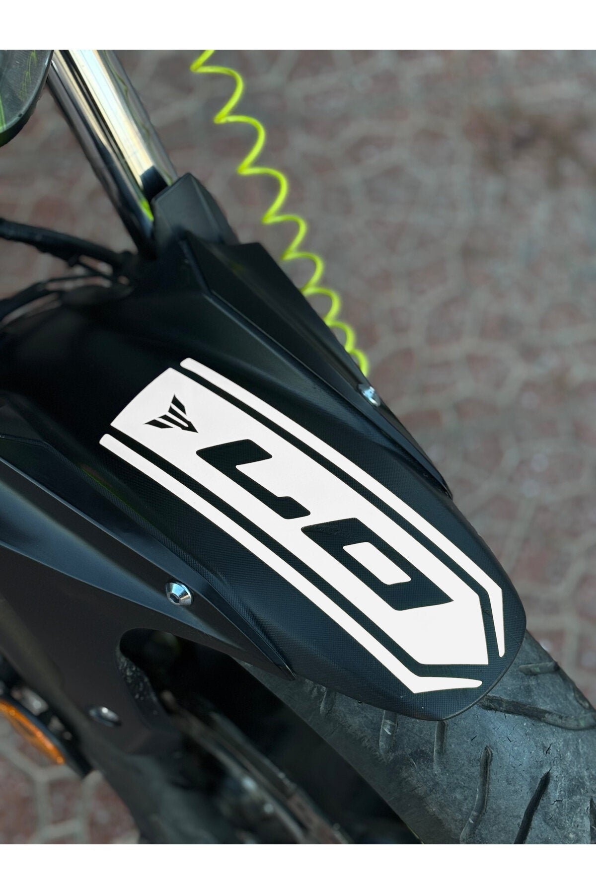 Yamaha MT-07 için Ön Çamurluk için Sticker Etiket (1 Adet)