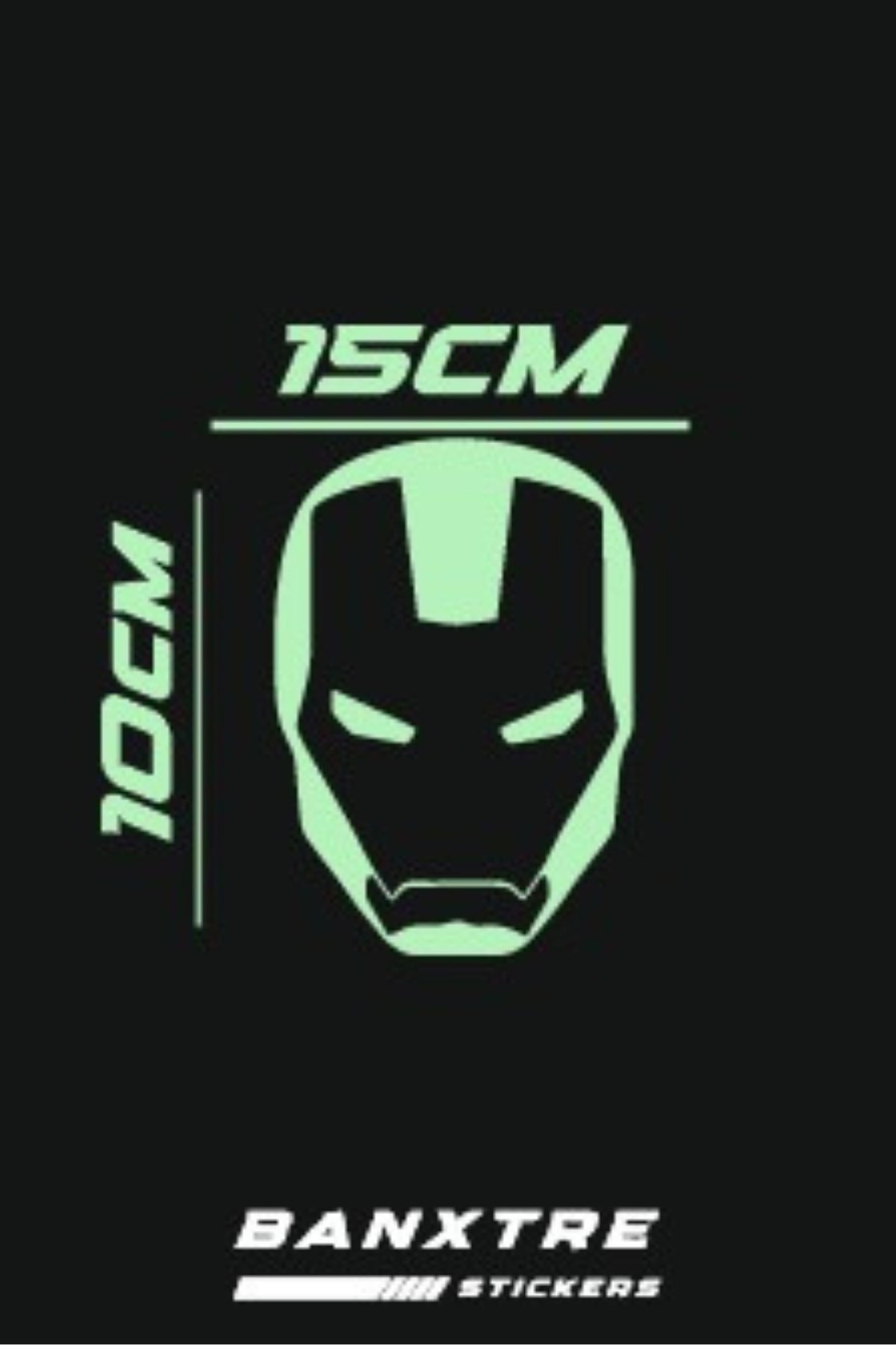 Motor-Araba-Kask için İronman Sticker Etiket (15CMx10CM)(1 Adet)