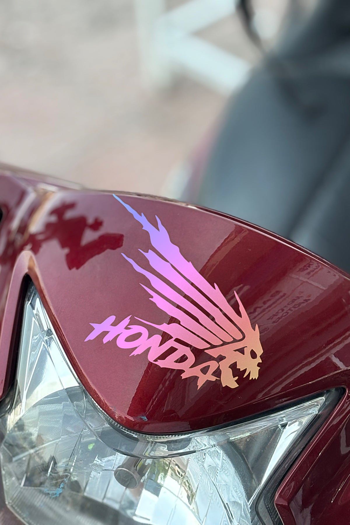 Honda Motosiklet Grubu için Canavarlı Logo Sticker Etiket (12CM) (1 Adet)