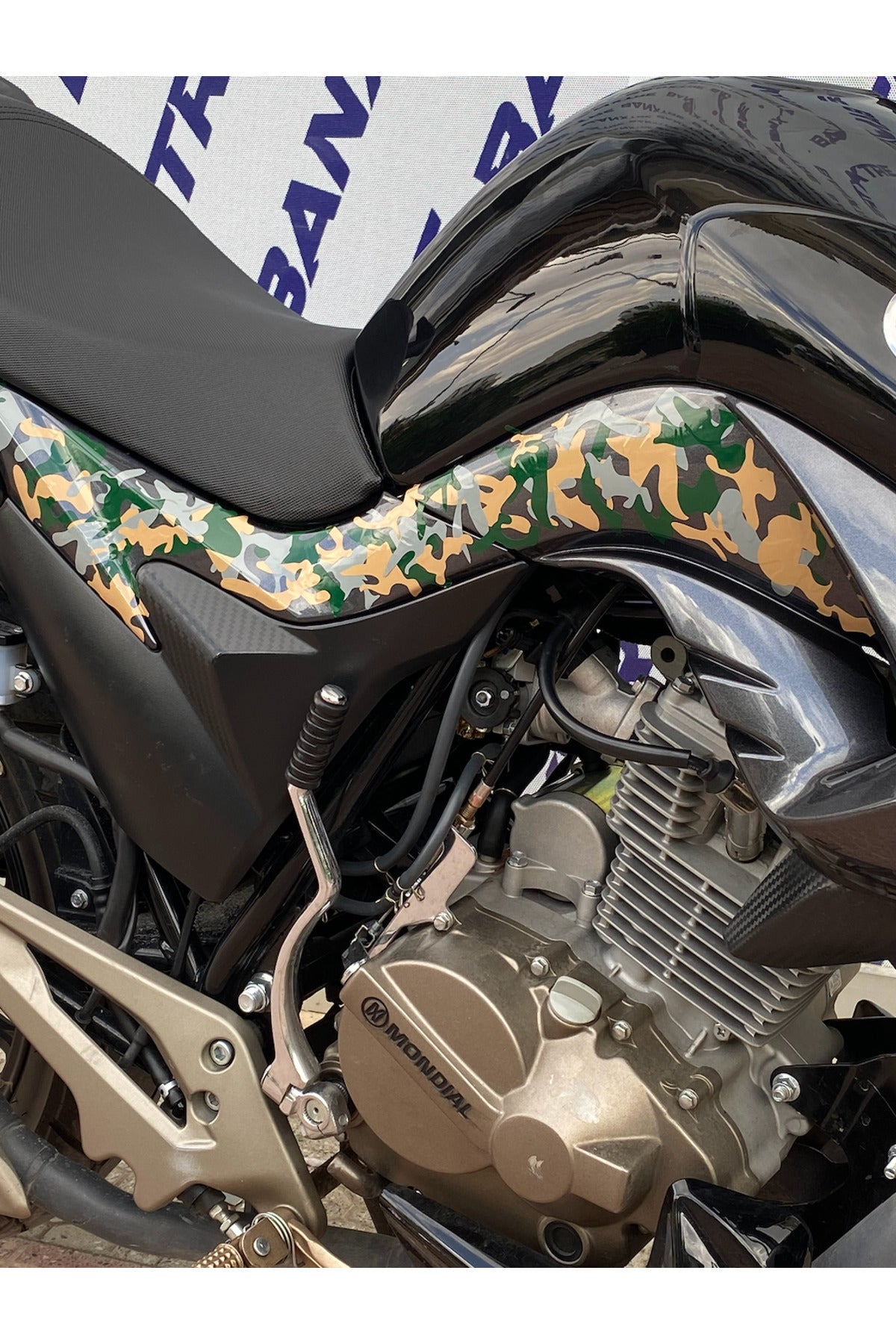 Dekoratif kamuflaj Sticker Motor-araba-kask Için Etiket