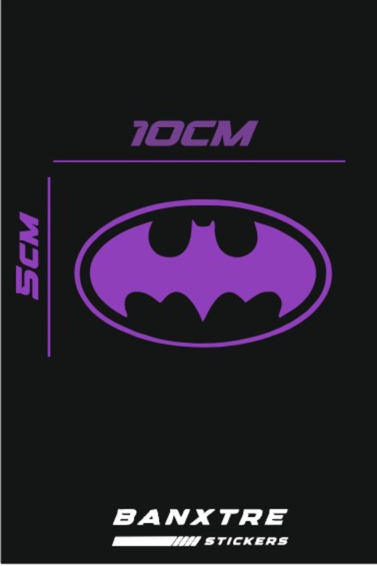 Motor-Araba-Kask için Batman Sticker Etiket (10CMx5CM)(1 Adet)