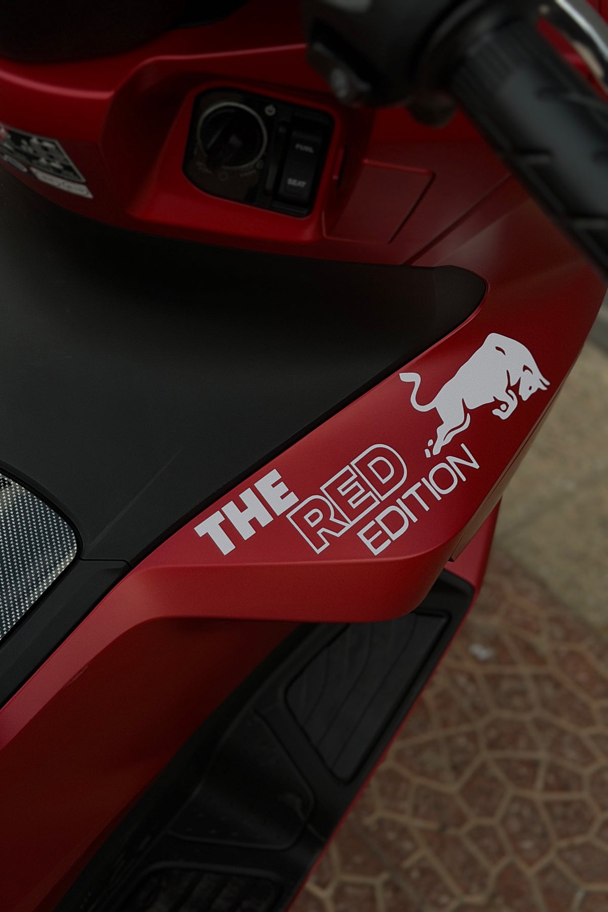 Honda PCX için The Red Edition Boğa Enerji Sticker Etiket (1 Adet)