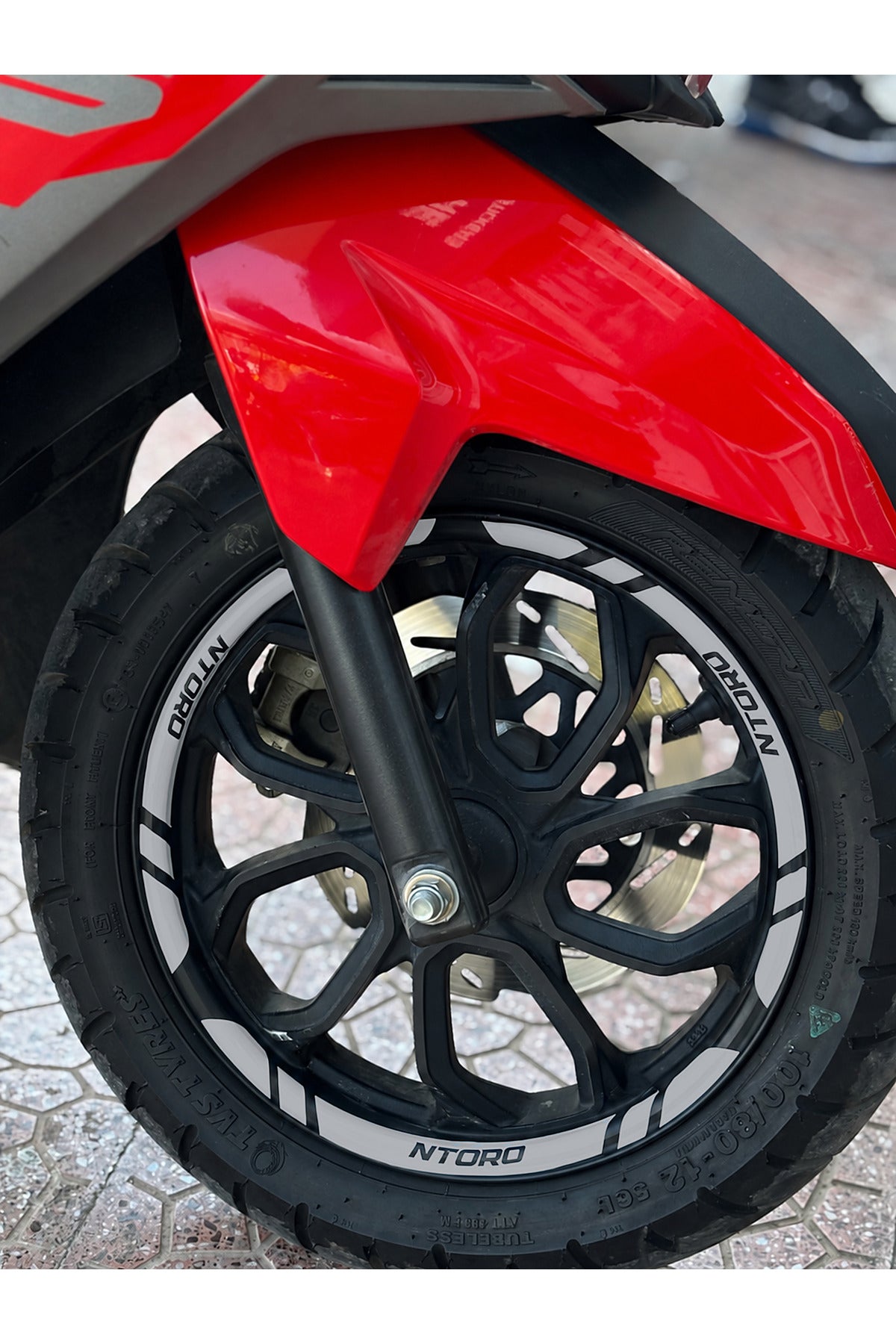TVS Ntorq 125 için 12 Parça Jant Şeridi Sticker Seti (Ön Arka Sağ Sol Yeterli)