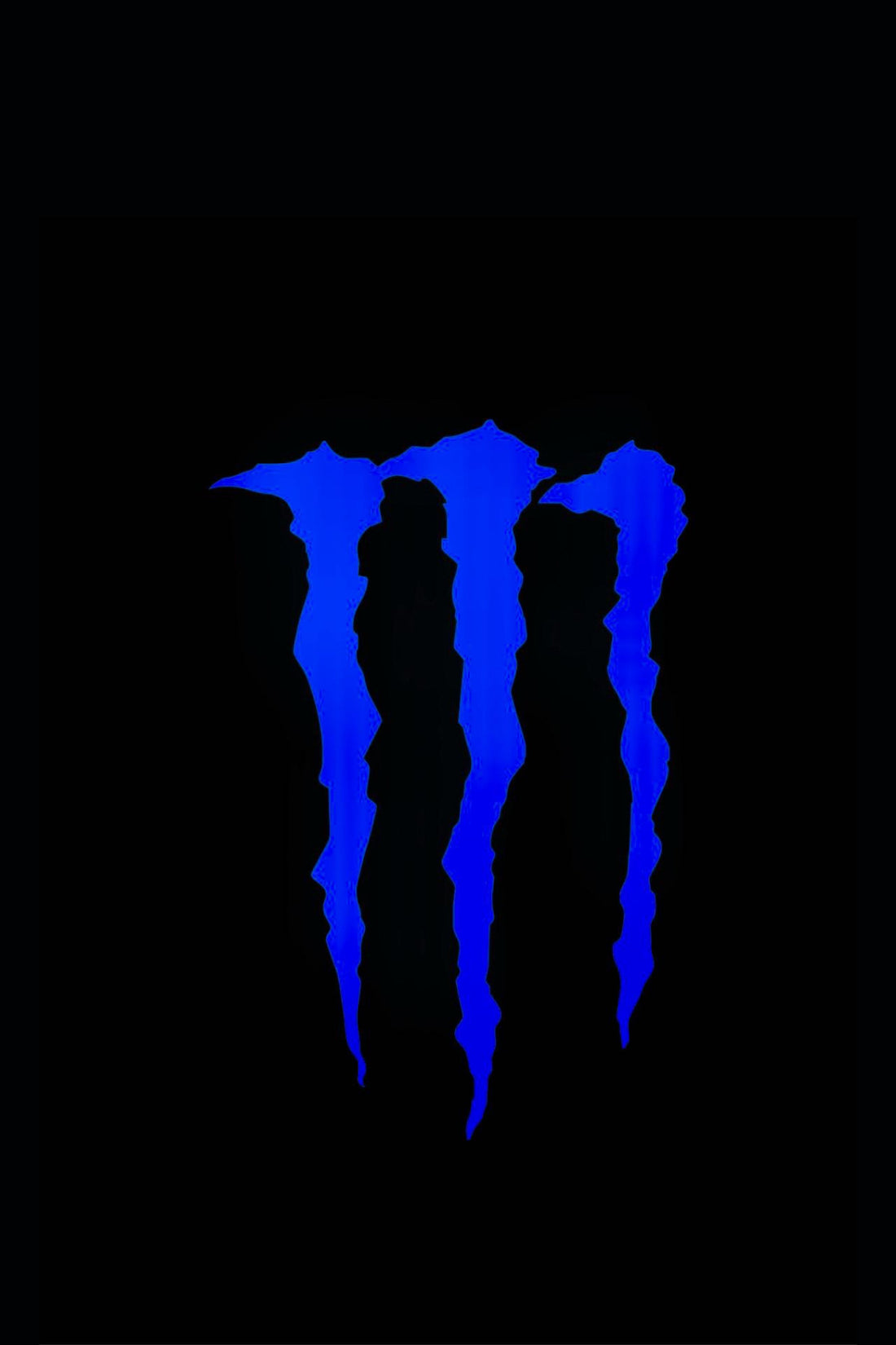 Motor için Dekoratif Mavi Sticker Monster Etiket