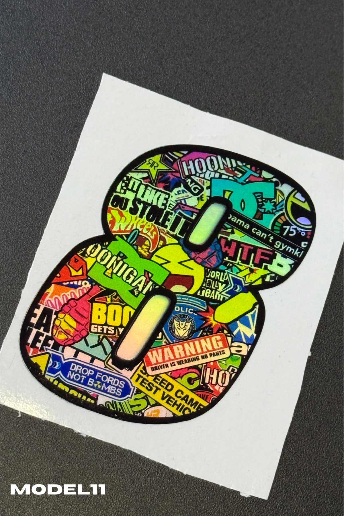 Motor-Araba-Laptop için Hologramlı Renkli Mini Sticker