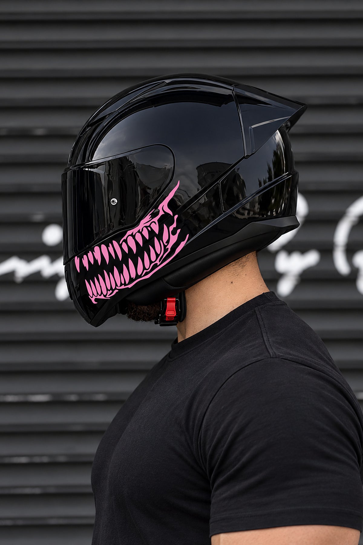 Motosiklet Kaskı için Ruroc Kask Dişleri Sticker Etiket(Sağ ve Sol)