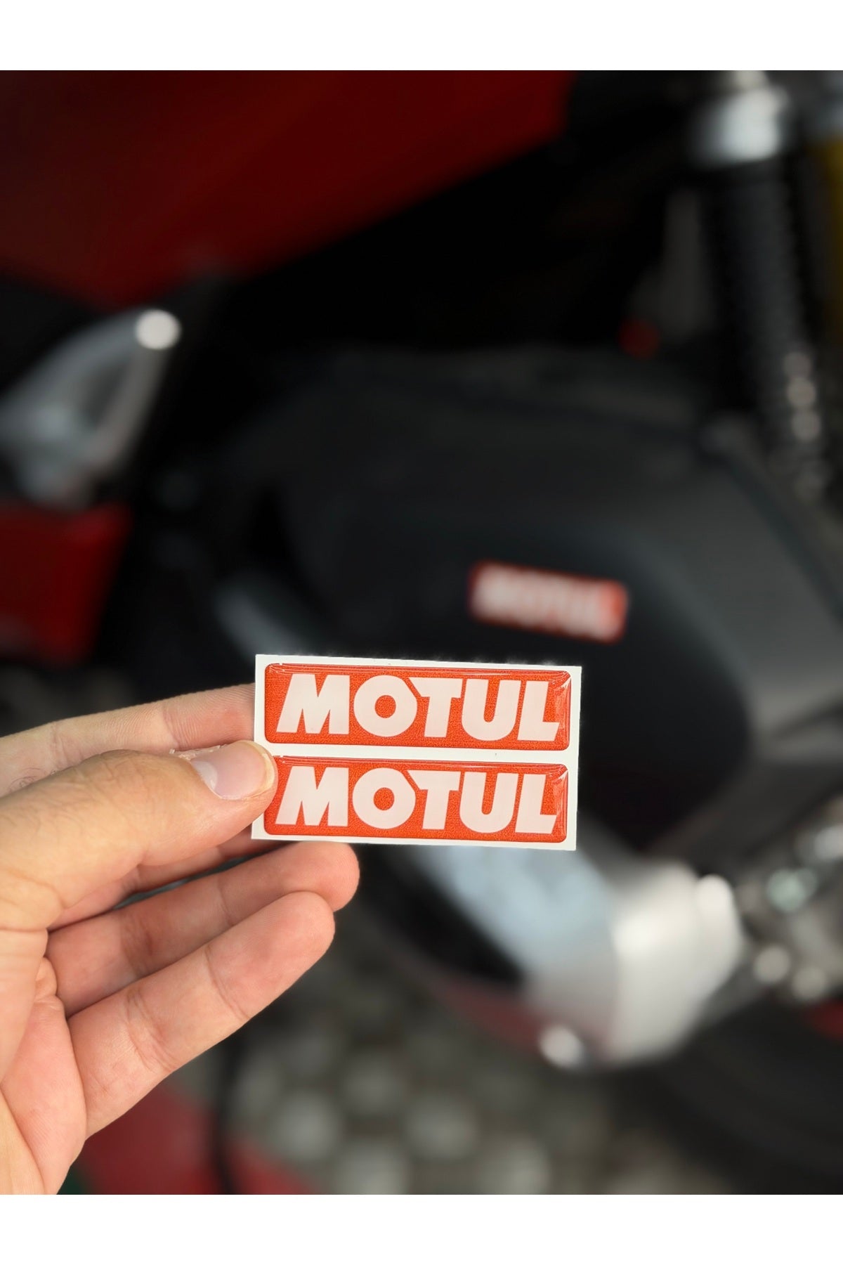 Motosiklet ve Kask için Motul Sticker Etiket (6.5CMx2CM)