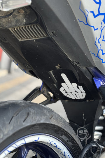 Motor için Sele Altı ve Drenajlara Uyumlu Fck You Sticker Etiket (11CMx9CM)