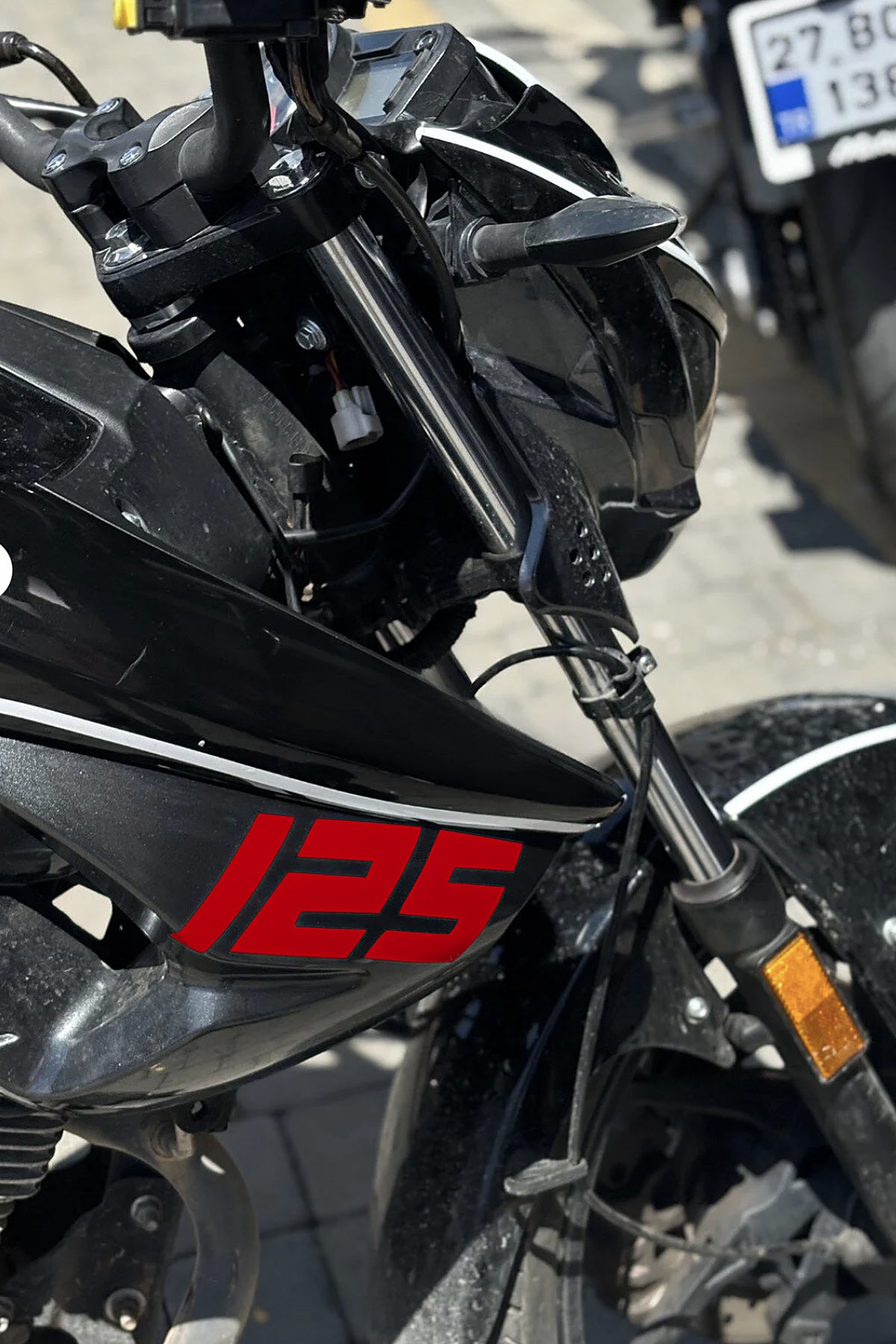 Mondial Drift-L Yan Grenajlar için 125 Yazısı Sticker Etiket (Sağ ve Sol)